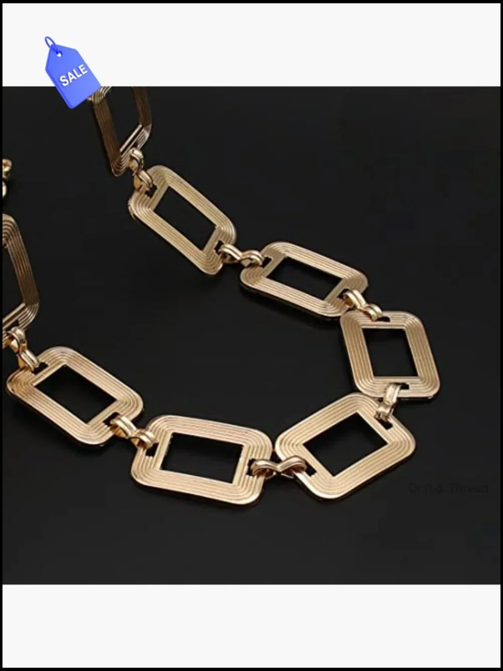 Chunky Link Chain Belt Waist Belt Metal Lobster Clasp Adjustable